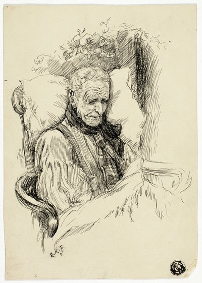 Döende gammal man av Edward Killingworth Johnson
