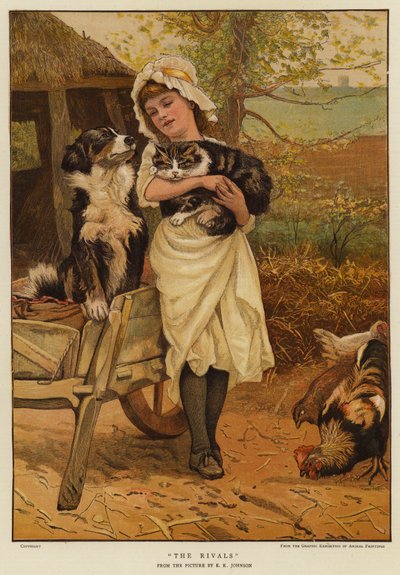 Rivalerna (chromolitho) av Edward Killingworth Johnson