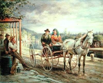 Sen eftermiddag, Port Ben, Ulster County av Edward Lamson Henry