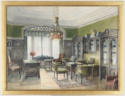 Bibliotekets interiör av Edward Lamson Henry