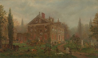 Attacken mot Chews hus under slaget vid Germantown, 1777 av Edward Lamson Henry