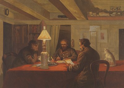 Polarskisser, vinterkvarter i HMS "Alert", officersmässen av Edward Lawton Moss