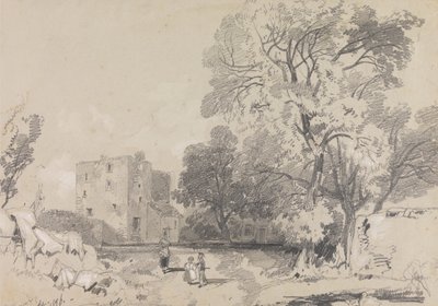 En ruin av ett tornhus av Edward Lear