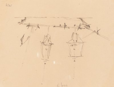 Ett segelfartyg [verso], 18391845. av Edward Lear