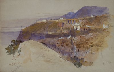 Bagnara ovanför Messinasundet av Edward Lear