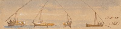 Båtar (Dahabeahs); 28 februari [1867] (565) av Edward Lear