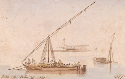 Båtar på Nilen av Edward Lear