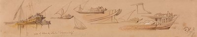 Båtar på Nilen av Edward Lear
