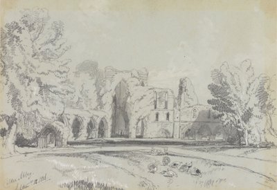 Calder Abbey, 12 september 1836 av Edward Lear