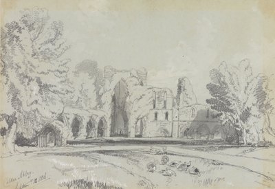 Calder Abbey, den 12 september 1836. av Edward Lear