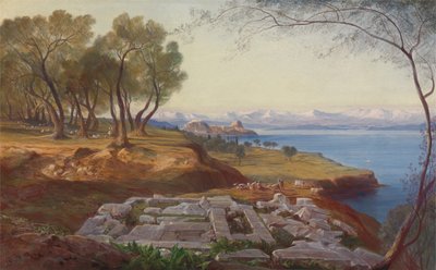 Korfu från Ascension, ca. 1860. av Edward Lear