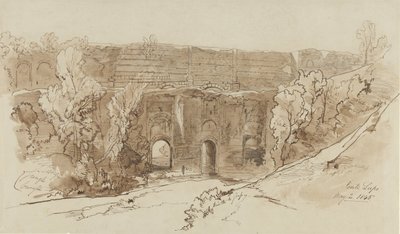 Utsikt över Ponte Lupo (nära Tivoli) av Edward Lear