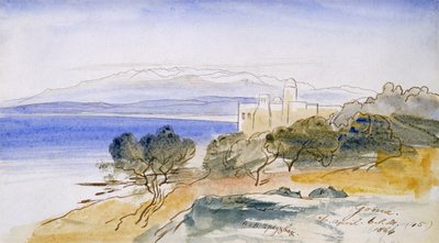 Gonia, 1864 (penna & bläck och wc på papper) av Edward Lear