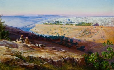 Jerusalem från Olivberget av Edward Lear