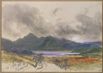 Keswick, 24 september 1836 (penna och wc med vitt på papper) av Edward Lear