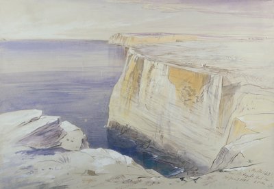 Malta, nära St. Angelo Hal Far av Edward Lear