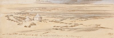 Nära Beer El Abt, kl. 16.30, 28 mars 1867 (23) av Edward Lear
