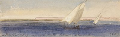 Nära Nesle Sheikh Hassan, vy mot söder av Edward Lear