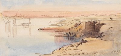 I närheten av Theben; kl. 09.00 den 18 januari 1867 (194) av Edward Lear