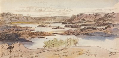 Philae, kl. 17.20, 30 januari 1867 (275) av Edward Lear