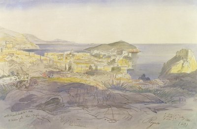 Ragusa (Dubrovnik), 5-6 maj 1866 (penna, bläck och wc på papper) av Edward Lear