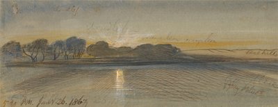 Solnedgång på Nilen av Edward Lear