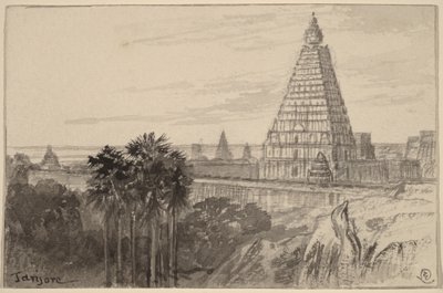 Tanjore, Indien av Edward Lear