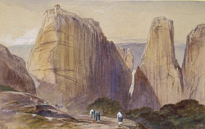 Meteoraklostret, 1800-talet av Edward Lear