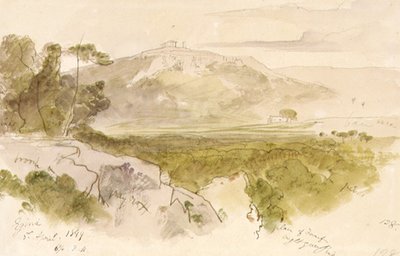 Afaias tempel i Aegina av Edward Lear