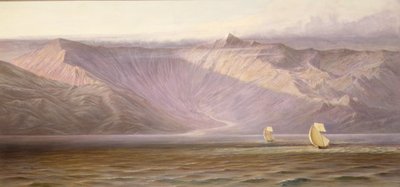 The Vast Akrokeraunian Walls, Albaniens kust (olja på duk) av Edward Lear