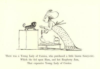 Det var en ung dam från Korsika som köpte en liten brun Saucy-cur. av Edward Lear