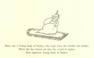 Det var en ung dam från Turkiet, som grät när vädret var grumligt av Edward Lear