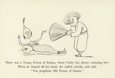 Det fanns en ung person av Janina, vars farbror alltid höll på med henne av Edward Lear