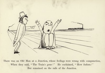 Det fanns en gammal man vid en korsning, vars känslor var fel med samvetskval. av Edward Lear