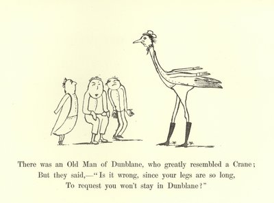 Det fanns en gammal man i Dunblane, som liknade en kran i hög grad. av Edward Lear