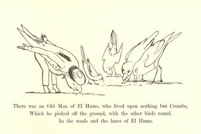 Det fanns en gammal man från El Hums, som levde på ingenting annat än Crumbs av Edward Lear
