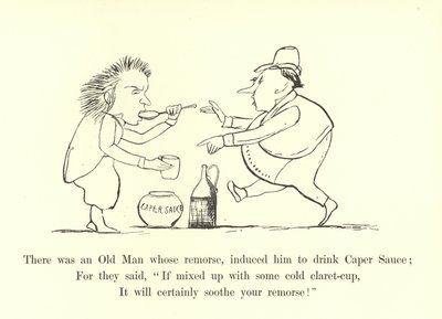 Det fanns en gammal man vars ånger fick honom att dricka kaprissås av Edward Lear