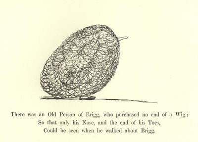 Det fanns en gammal person från Brigg, som köpte ingen ände av en peruk av Edward Lear