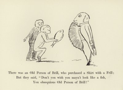 Det var en gammal person av slätvar, som köpte en skjorta med volang av Edward Lear
