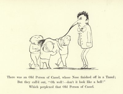 Det fanns en gammal person från Cassel, vars näsa slutade i en tofs av Edward Lear