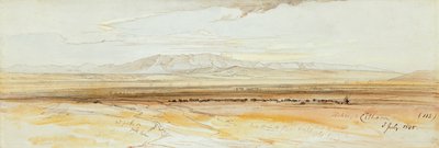 Två vyer över Thebe av Edward Lear