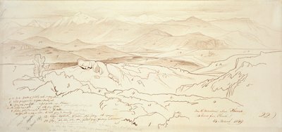 Utsikt från bergen ovanför Phonia, 1849 av Edward Lear