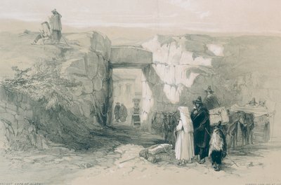 Utsikter i Rom och dess omgivningar: Den antika cyklopiska porten Alatri av Edward Lear