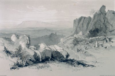 Utsikt i Rom och dess omgivningar: utsikt över Olevano av Edward Lear