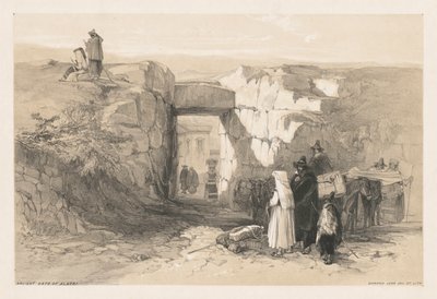 Utsikt över Rom och dess omgivningar: Ancient Gate of Alatri av Edward Lear