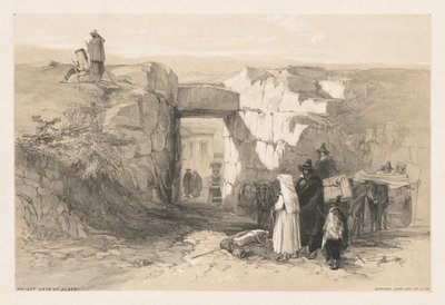 Utsikt över Rom och dess omgivningar: Ancient Gate of Alatri, 1841. av Edward Lear