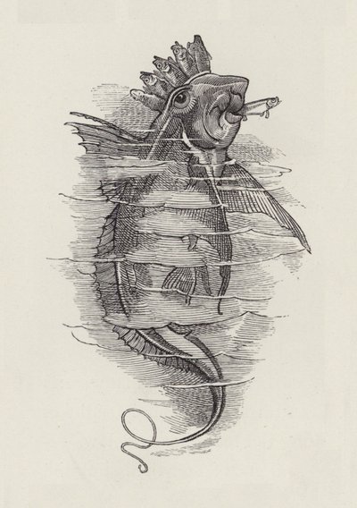 Illustration för The Water-Babies av Charles Kingsley (gravyr) av Edward Linley (after) Sambourne