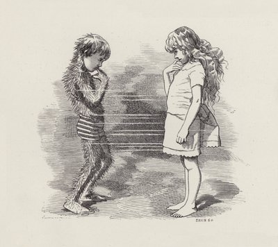 Illustration för The Water-Babies av Charles Kingsley (gravyr) av Edward Linley (after) Sambourne