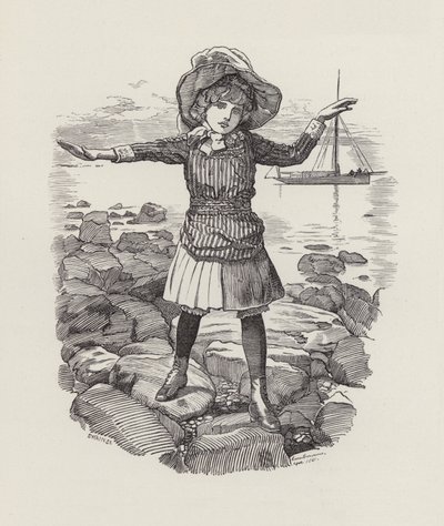 Illustration för The Water-Babies av Charles Kingsley (gravyr) av Edward Linley (after) Sambourne