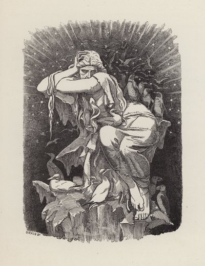 Illustration för The Water-Babies av Charles Kingsley (gravyr) av Edward Linley (after) Sambourne